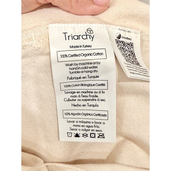 Triarchy Ms. Button-Front Denim Midi Skirt Organic Cotton White Women's Size 25 - Picture 6 of 6